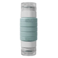 Silicone Dual Head Travel Dispenser Bottle Leak Proof Portable Qme blue Silicone