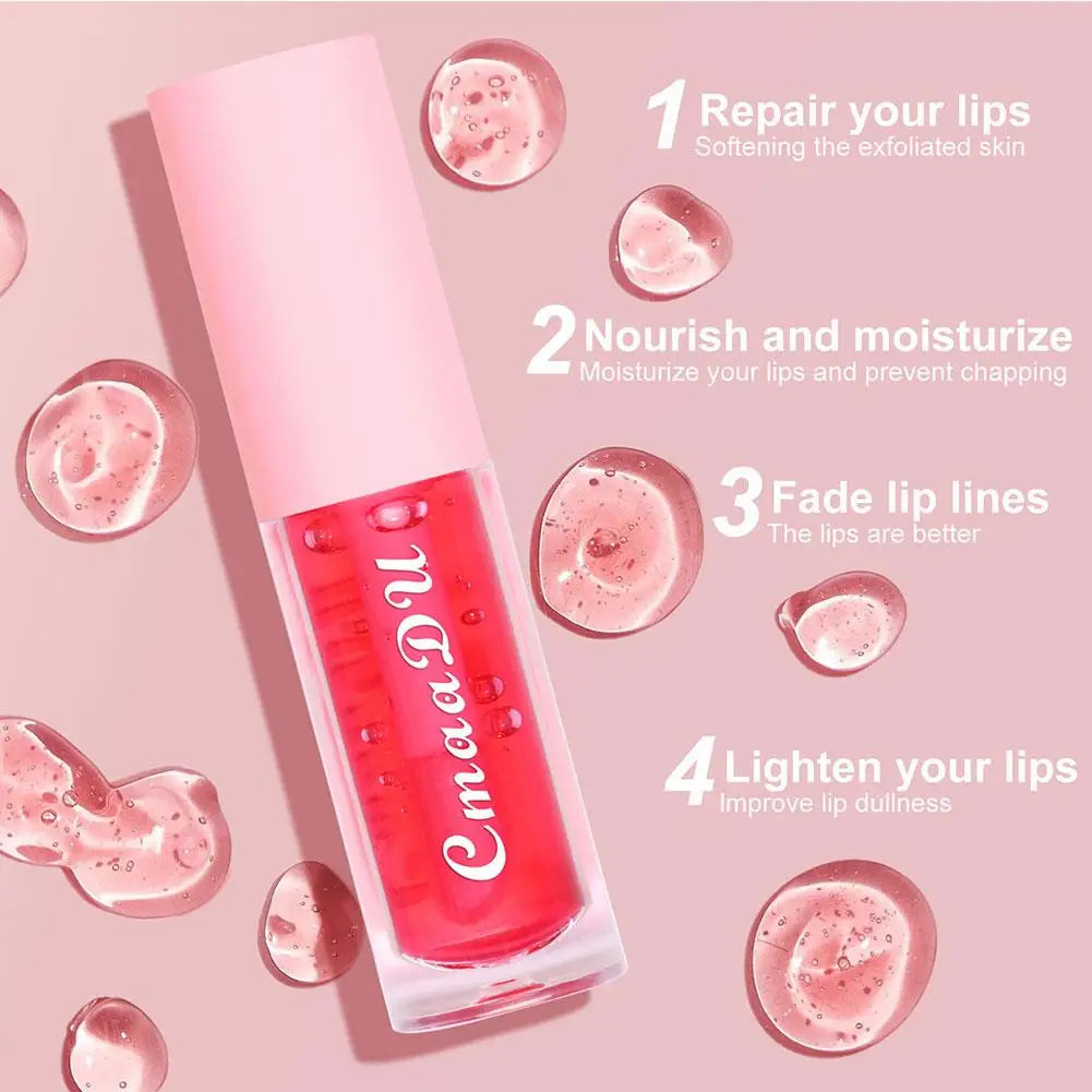 Fruit Flavored Discolored Lip Balm Jelly Magic Color Changing Lipstick Girl Moisturizing Nourishing Lasting Lip Gloss Glaze Care Qme