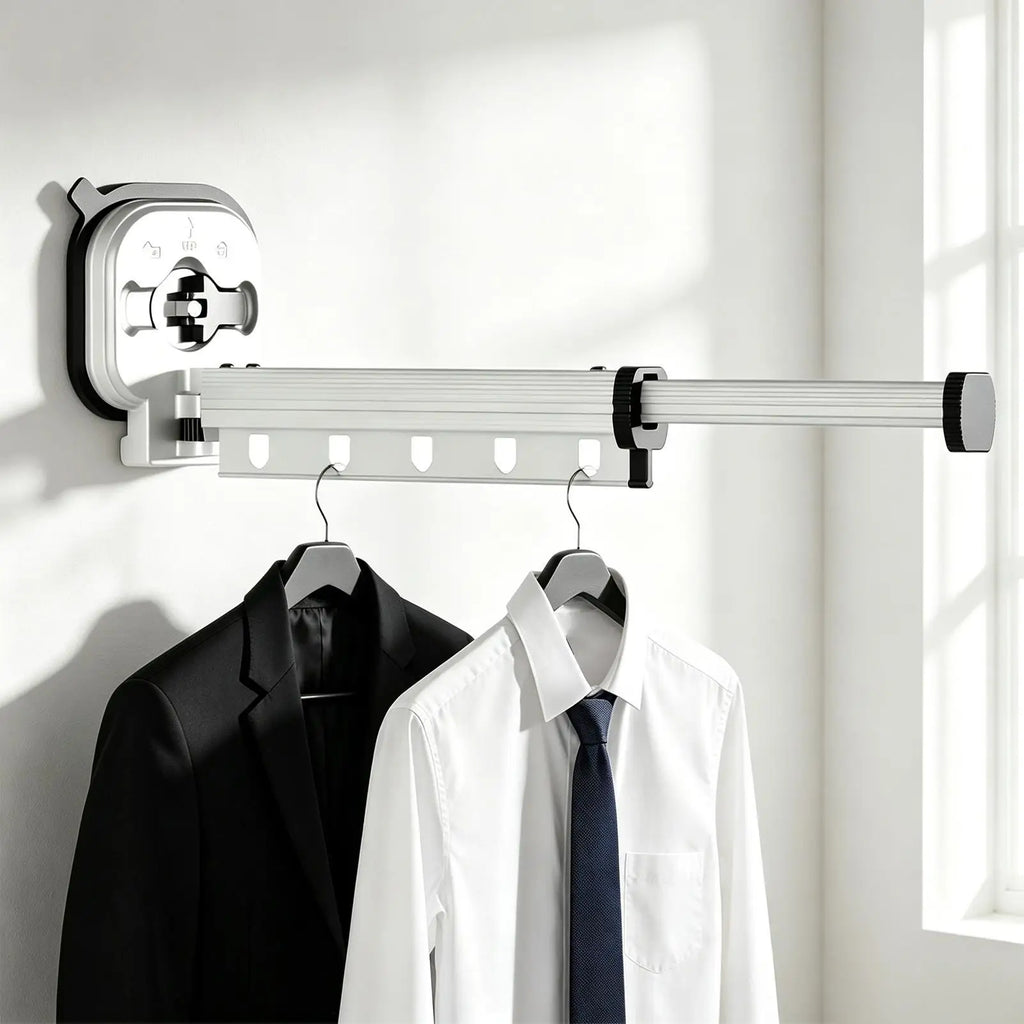 Drying Rack Clothing Rustproof Suction Cup Windproof Hooks Wall Qme
