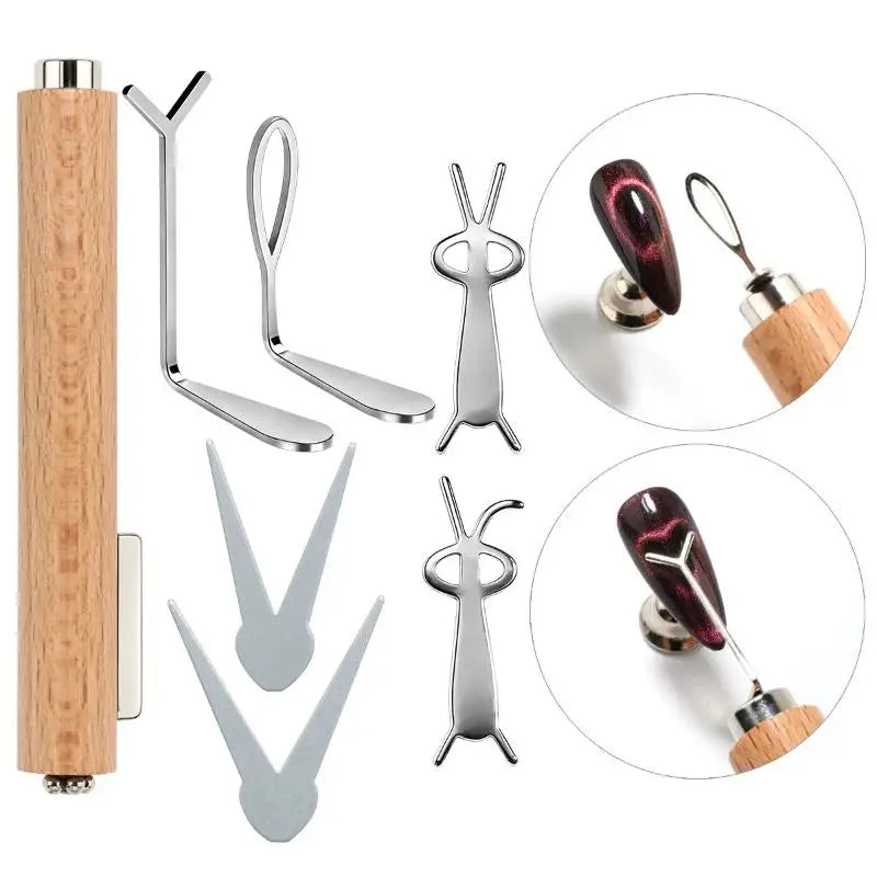 Portable Double-end Nail Magnetic Stick Strong Cat Gel Manicure Art Qme