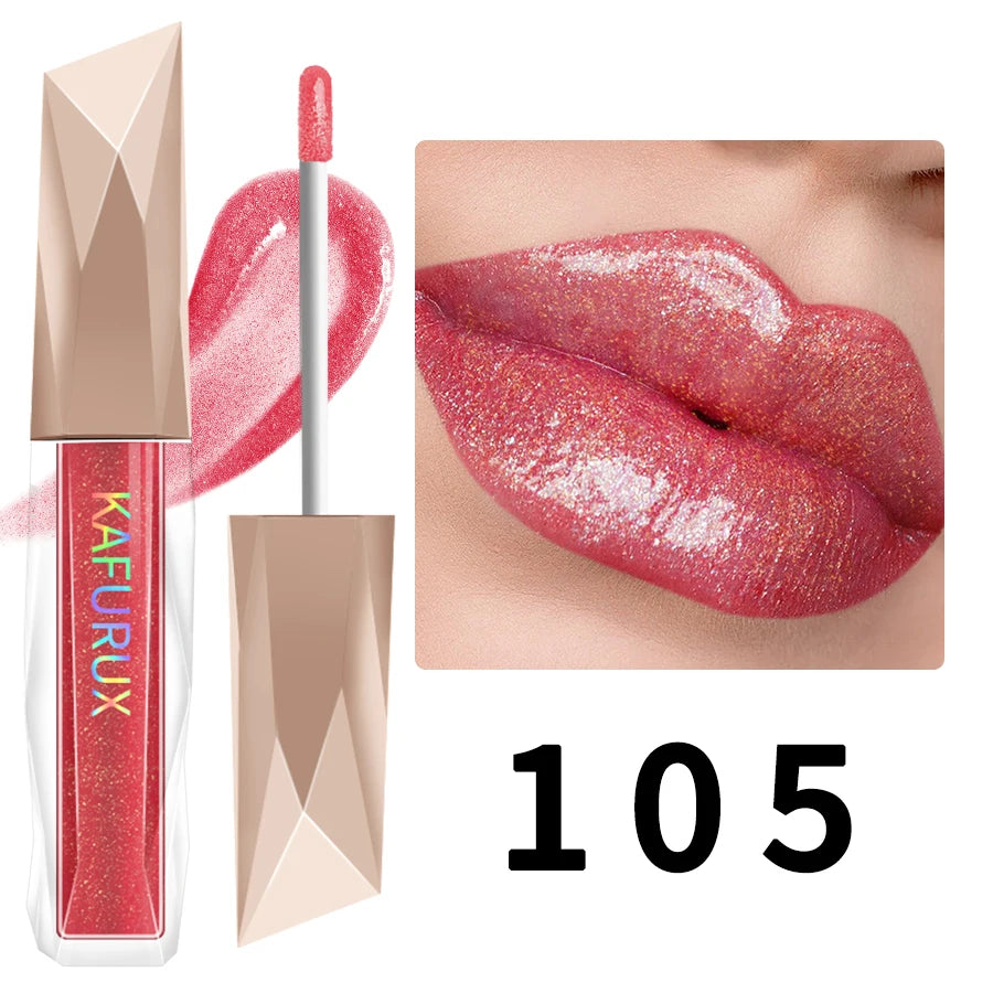 Shimmer Lip Gloss Fuller Effect Moisturizing Care Essence Long Qme 105