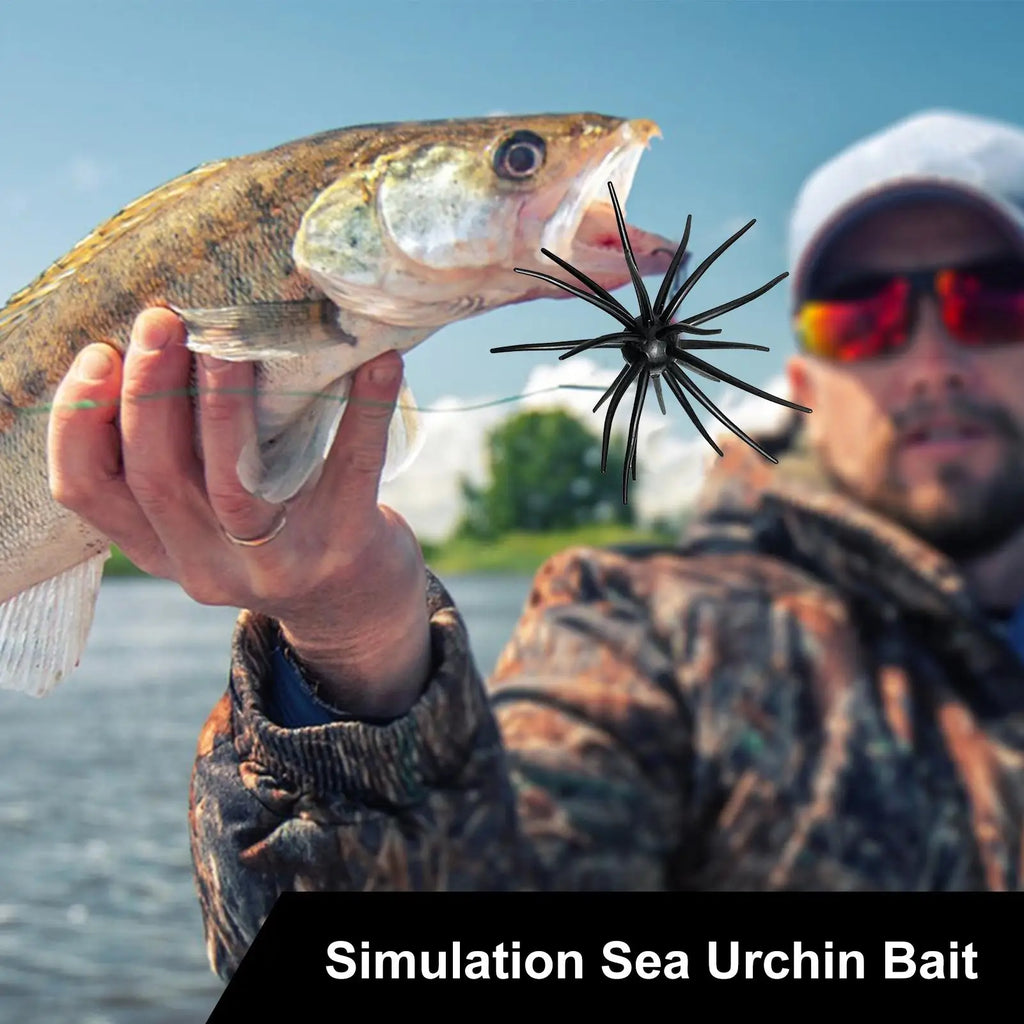 Lures for Bass Fishing Soft Sea Urchin Bait Soft Artificial Sea Urchin Lures for Shore Trout River Lake Saltwater Freshwater Qme