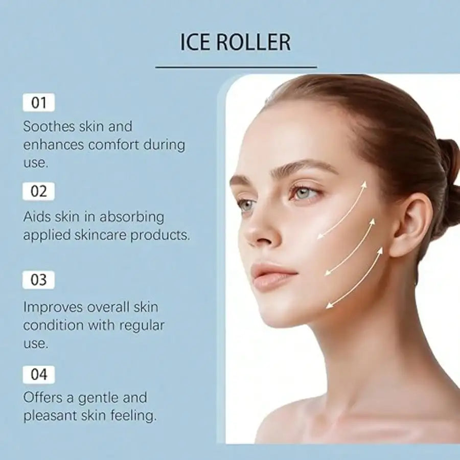 Dual-head Ice Roller Facial Skin Rejuvenation Device Home-use Frozen Qme