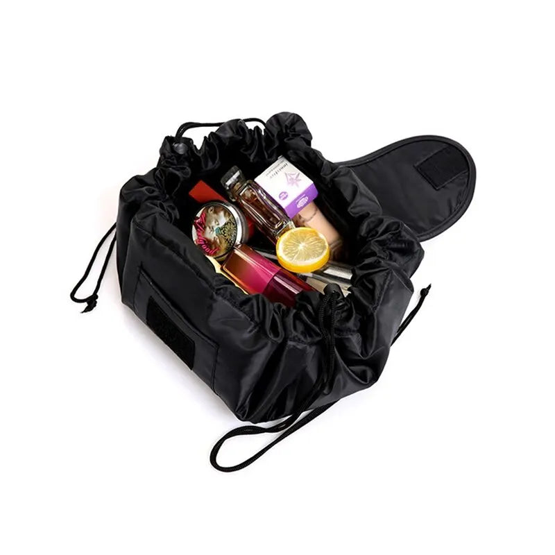 50X62CM Drawstring Elastic Makeup Storage Bag Women Portable Travel Black Large Capacity Portables Handbag Storage-Bags Trendy Qme