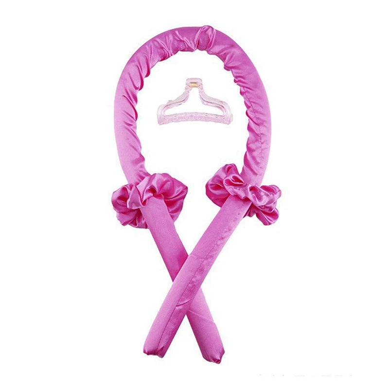 EVA Sponge Curl Stick Hair Ring Hairpin Set Hairdressing Tool Sleep at Night Hair Setting Hair Curler No Need Heat Hair Curler Qme Rose Red
