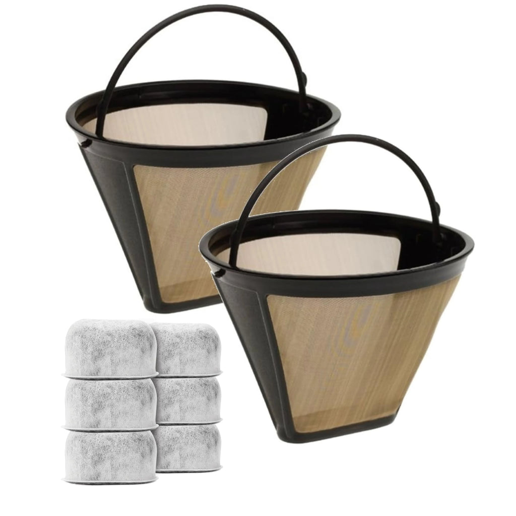 Coffee Filter Reusable Compatible Cuisinart Makers 12-14cup Charcoal Qme