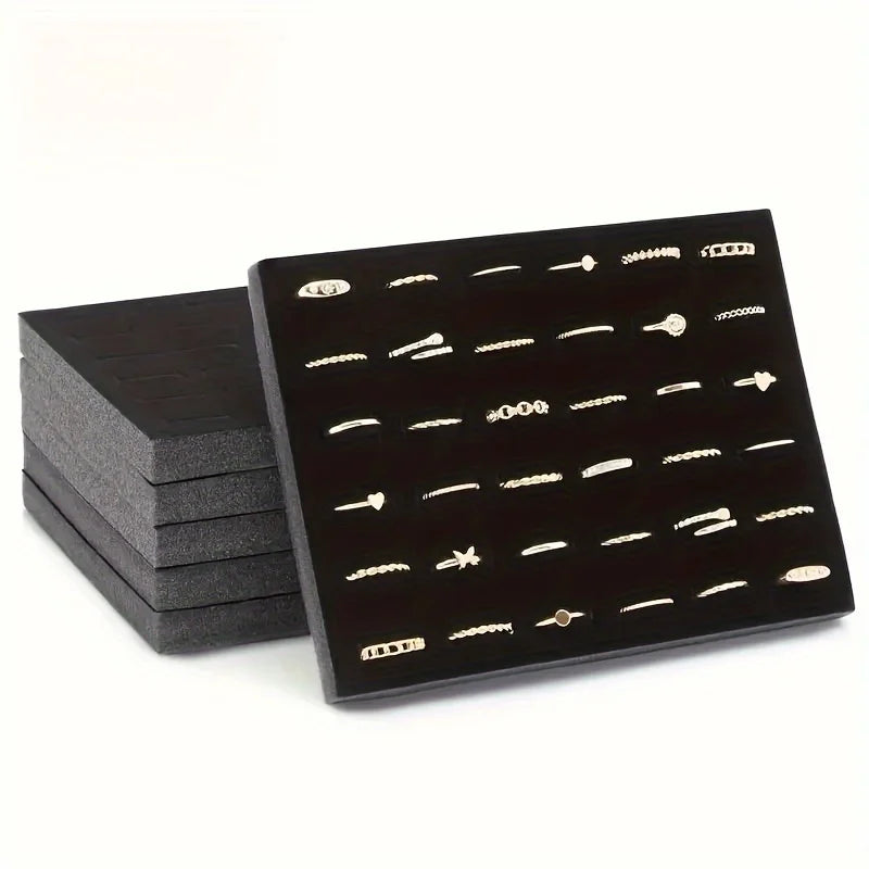 Velvet Jewelry Tray for Displaying Rings, Earrings, Necklaces, and Bracelets, Perfect for Home Decor, New Year Gifts, Qme