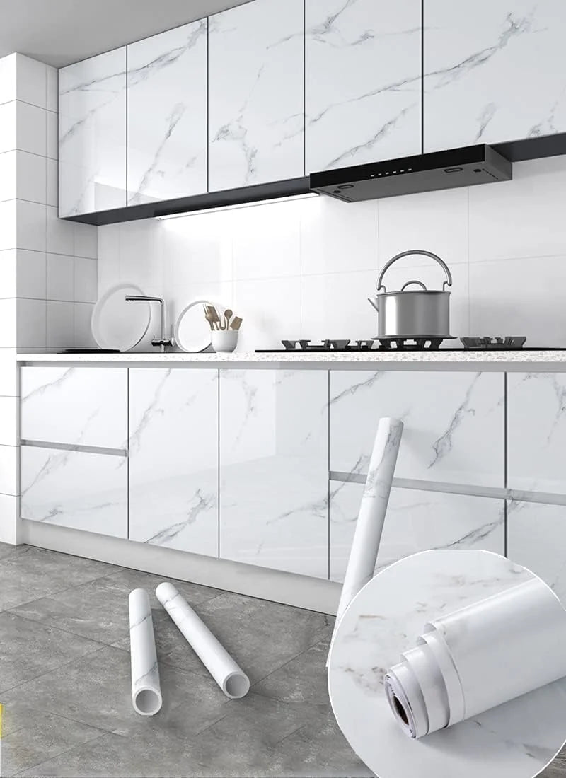 Wallpaper Sticker Adhesive Wall Wallpaper Cooking Bench Easy to Clean Peel Off Adhesive Tape Waterproof and Oil Resistant 55cm Qme