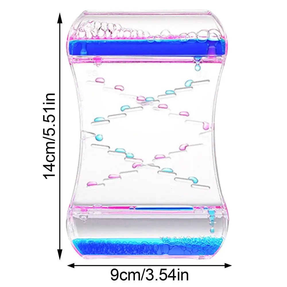 Bubble Timer Relaxing Spiral Timer Liquid Bubbler Sensory Toys For Kids Adults Desk Classroom School Bedroom HomeDecor Qme 01