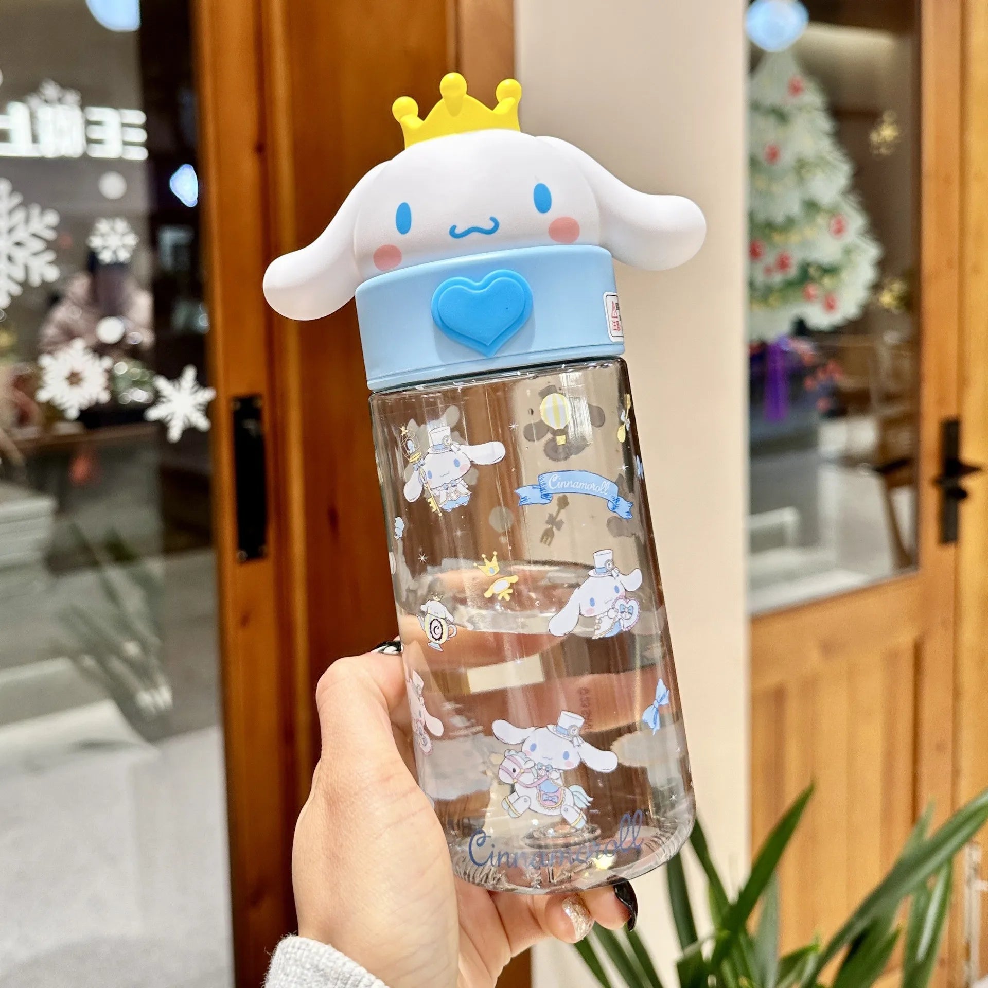 Hello Kitty Kuromi High-Quality Plastic Cup Convenient Carry-Handle Direct-Drink Cup Student & Casual Water Cup Water Bottle Qme 9