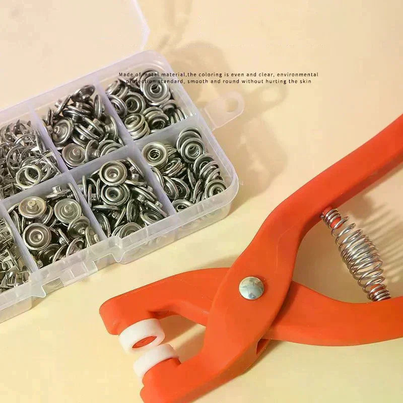 Snap Button Pliers Metal Press Studs Tool Stainless Steel Fastener Qme
