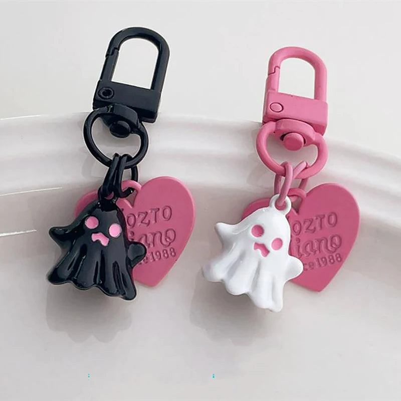 Cartoon Halloween Ghost Keychain Bag Keyring Pendant Mini Doll Girls Birthday Gift Toy Qme