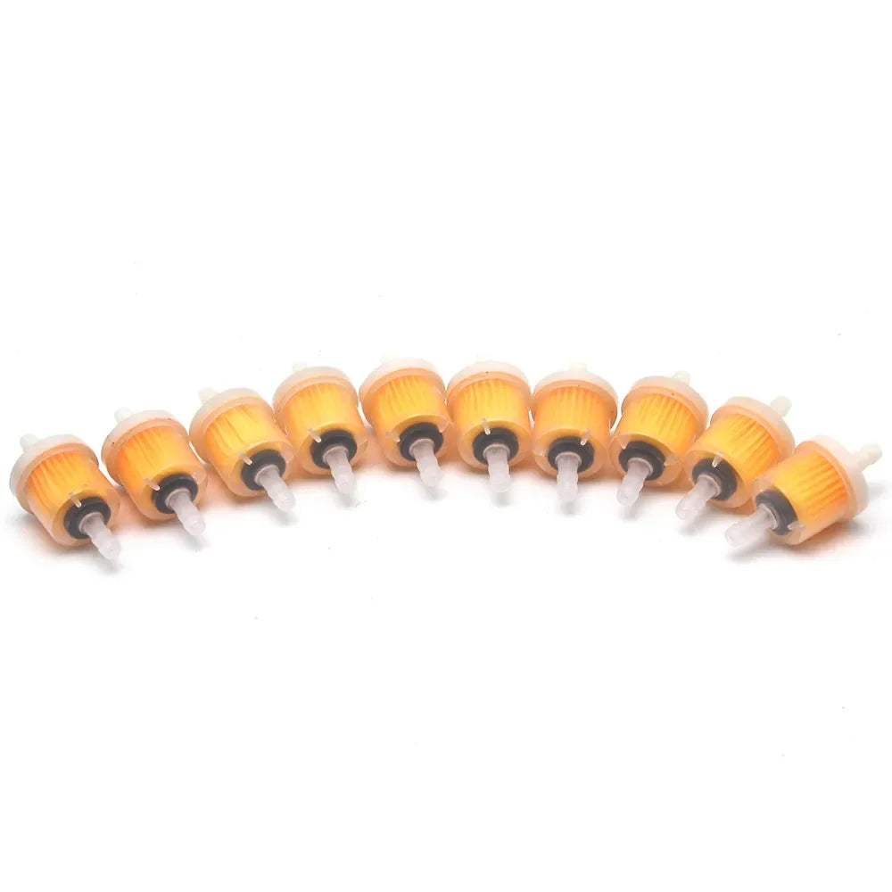Universal 10Pcs/set 6mm Hose Motorcycle Petrol Gas Fuel Gasoline Oil Filter For Scooter Motorcycle Moped Scooter Dirt Qme