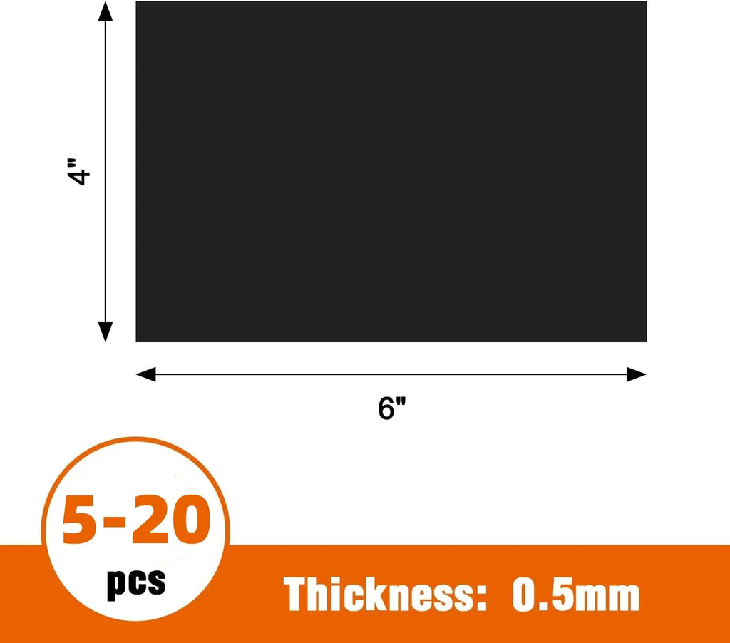 Adhesive Magnetic Sheets 4 x 6 Inch Photo Magnets, Flexible Magnet Sheets with Backing for Crafts, Photos, Pictures, Easy Peel. Qme