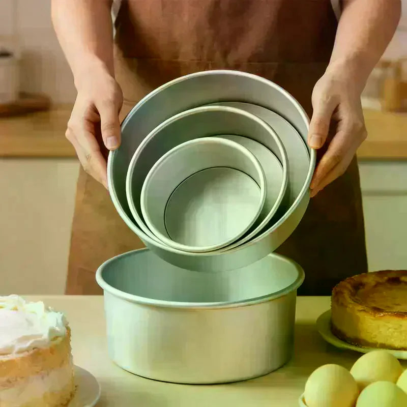 4/6/8/10in Anodized Aluminum Alloy Round Cake Pans Removable Bottom Leakproof Non Stick Perfect For Home Baking Chiffon Cakes Qme