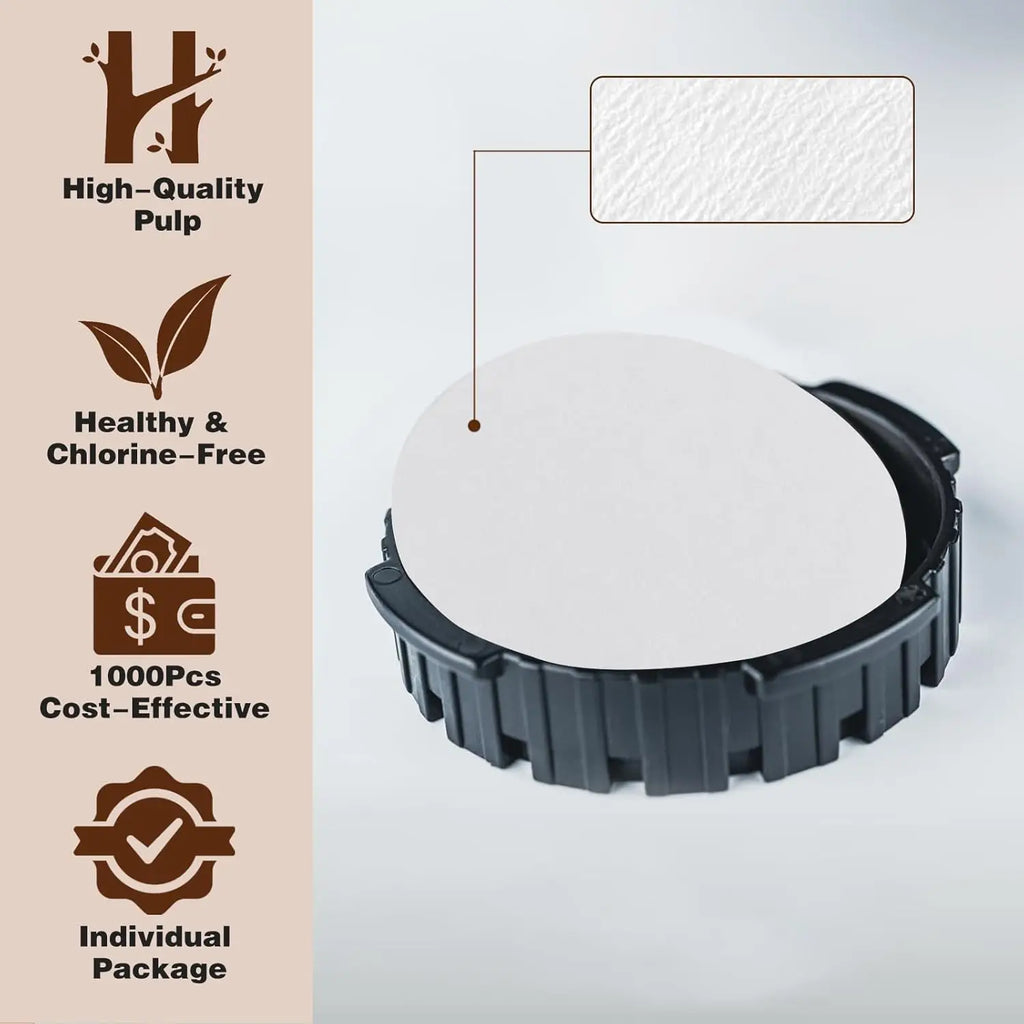 Round Disposable Coffee Filters Paper Compatible Aeropress Makers Qme