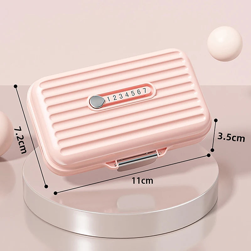 Mini Pill Box Travel Lightweight 7 Compartment Medicine Organizer Qme pink large
