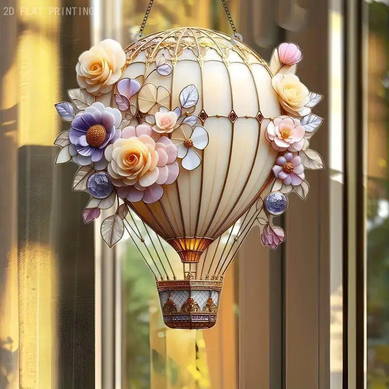Air Balloon Light-collecting Device Flower Window Pendant Garden Home Qme