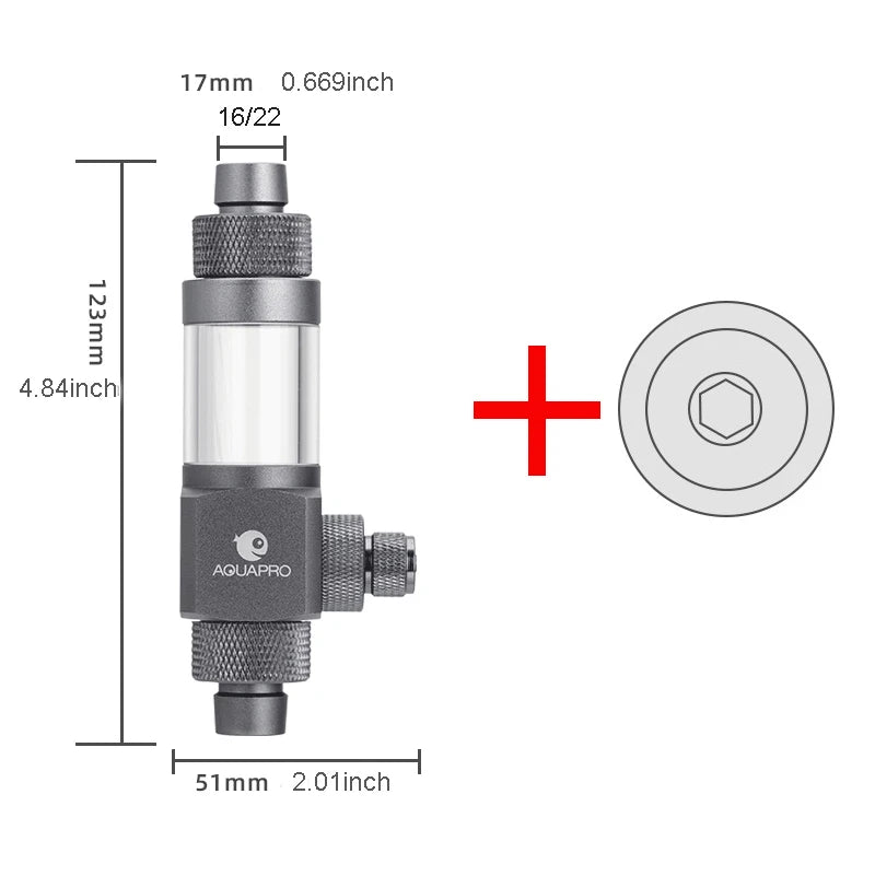 AQUAPRO External CO2 Atomizer Diffuser Sprayer Aquarium Fish Tanks Akvarium Filter Bucket Accessories Supplies Carbon Dioxide Qme EC-16-REPLACE