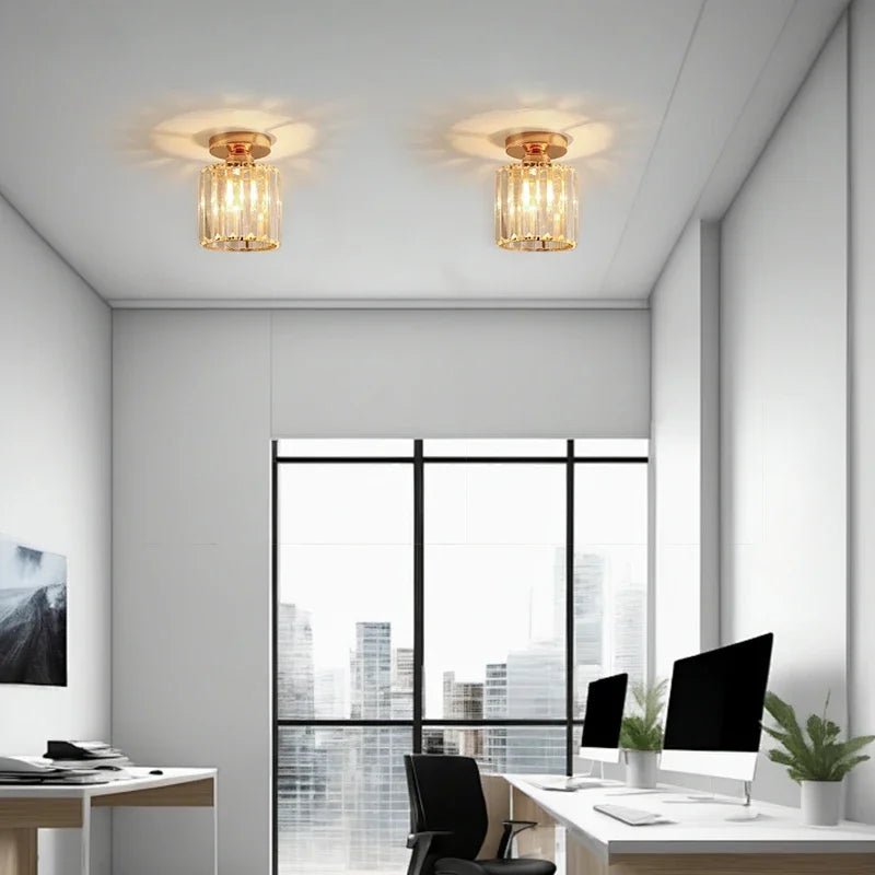 New Crystal Ceiling Chandeliers Living Room Hanging Lamp Bedroom Ceiling Lamp Villa Chandelier Lighting Room decor Lighting Qme