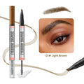4 Colors Eyebrow Pen Waterproof 4 Fork Tip Eyebrow Tattoo Pencil Cosmetic Long Lasting Natural Dark Brown Liquid Eye Brow Pencil Qme 9705-1
