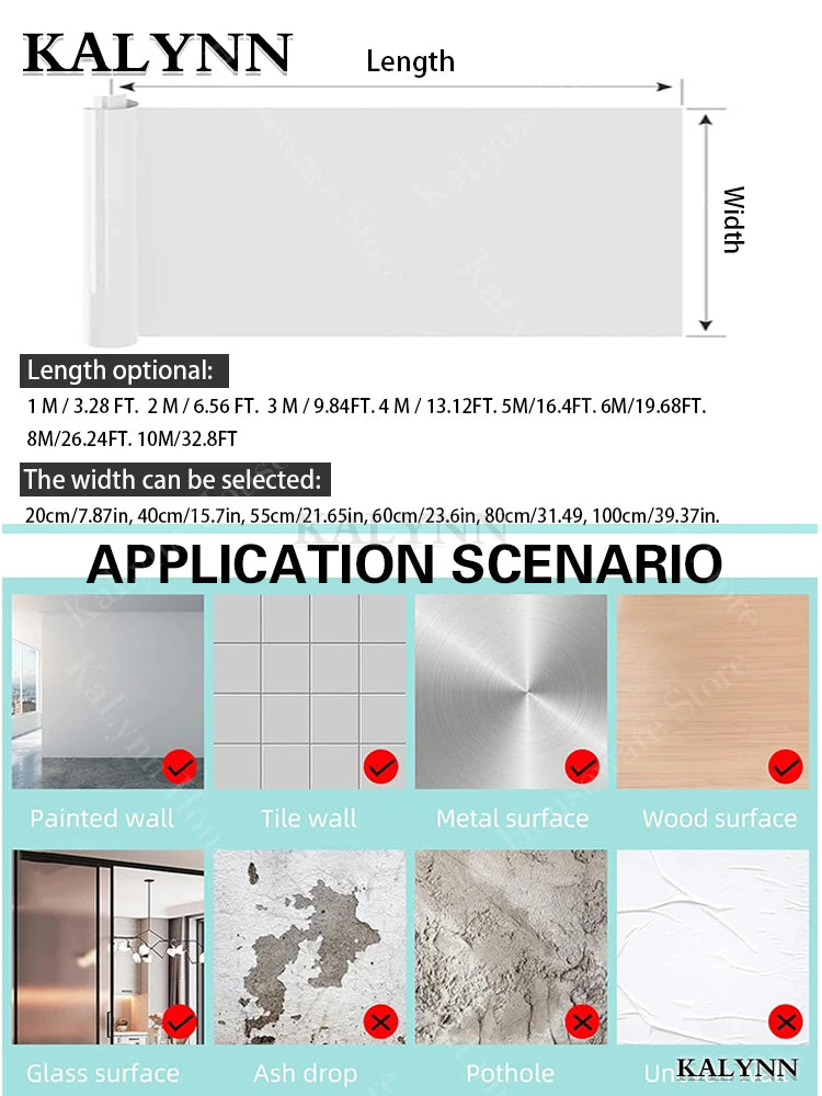 White Glossy Self Adhesive Wallpaper Vinyl Peel Stick Contact Paper Qme