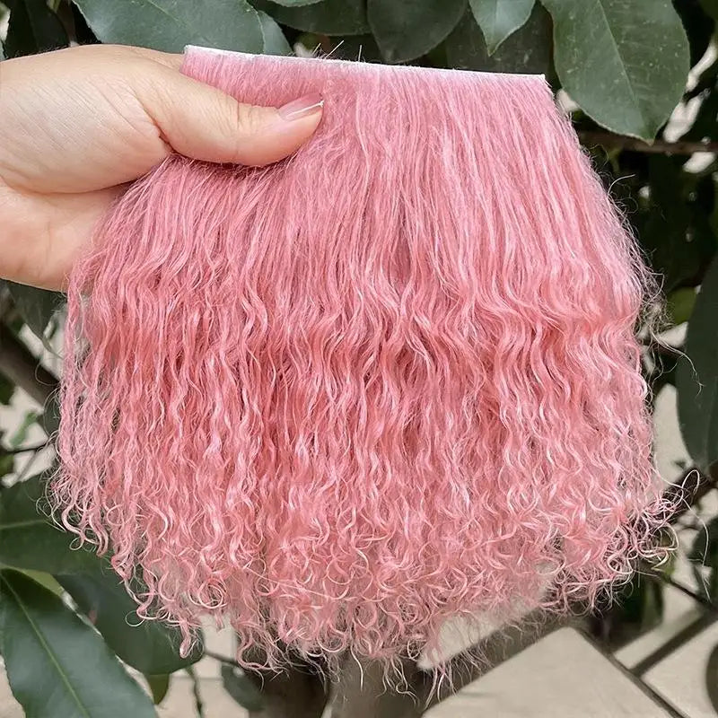 Dolls Accessories Mongolian Fur Sheepskin Wool Extensions Curly Qme A4