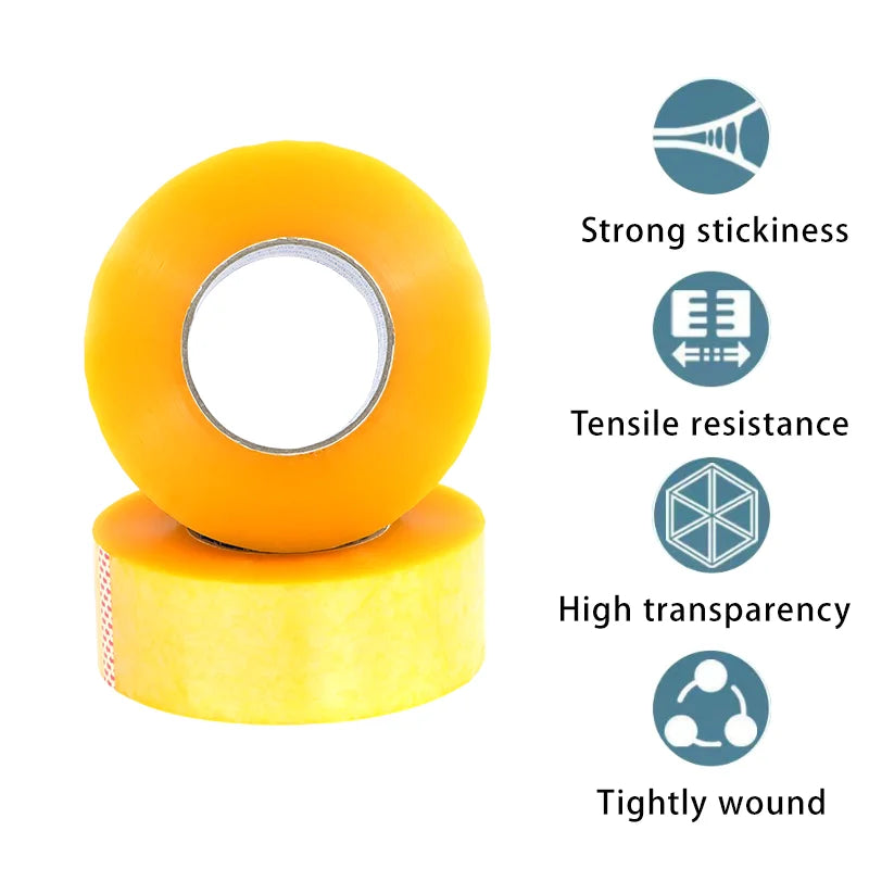Oversized Roll Sealing Box Tape, Special Tape for Packing and Sealing Boxes, High Viscosity and High Toughness, Household Tape Qme