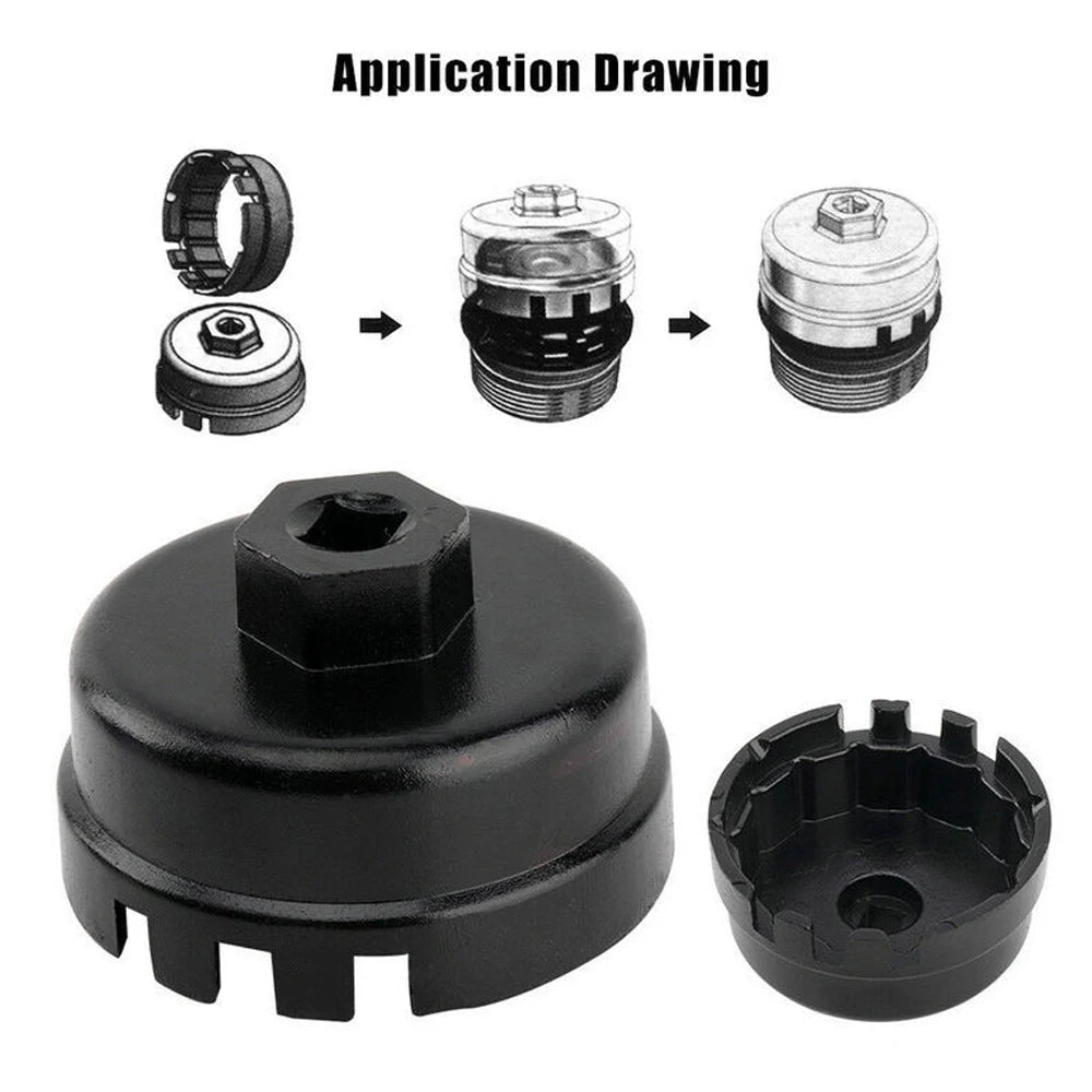 Professional Aluminum Oil Filter Wrench Cap Style Tool for Toyota Lexus Engines Universal Car Maintenance Repair Accessory Qme