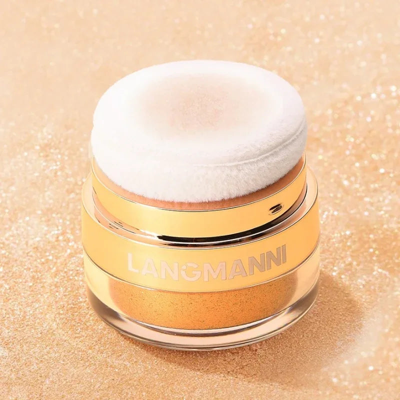 Glitter Highlighter Powder Diamond High Gloss Makeup Face Body Pearlescent Highlighter Powder Professional High Light Cosmetics Qme