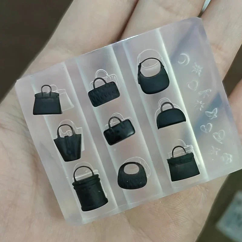 3D Cute Cartoon Bag Shape Nail Art Decoration Mold Diy Silicone Qme Default Title