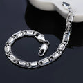 925 Sterling Silver Bracelets for Women Retro Creativity Chain Fashion Wedding Party Christmas Jewelry Qme 20cm 8inches
