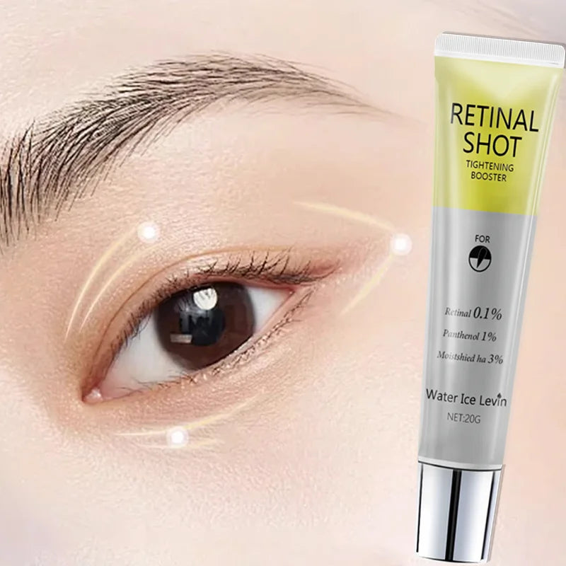 Retinal Shot Tightening Booster Eye Serum with 0.1% Retinal & 3% HA for Firming, Moisturizing & Smoothing Skin. Qme