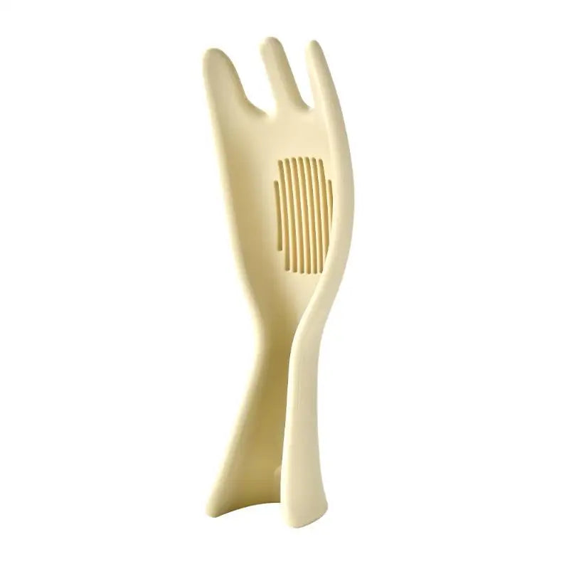 Silicone Rice Sieve Spoon Multifunctional Kitchen Drain Colander Qme Beige