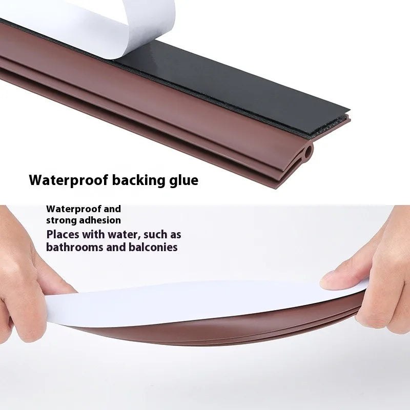 93cm Self-adhesive Removable Under Door Weatherstrip PVC Triple WindProof Cold Proof Wear-resistant Door Bottom Seal Strip Qme