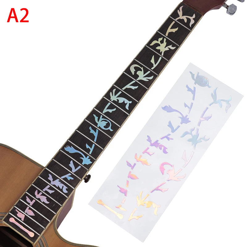 Guitar Fretboard Sticker Bass Decorative Cross Inlay Decals Stickers Qme A2
