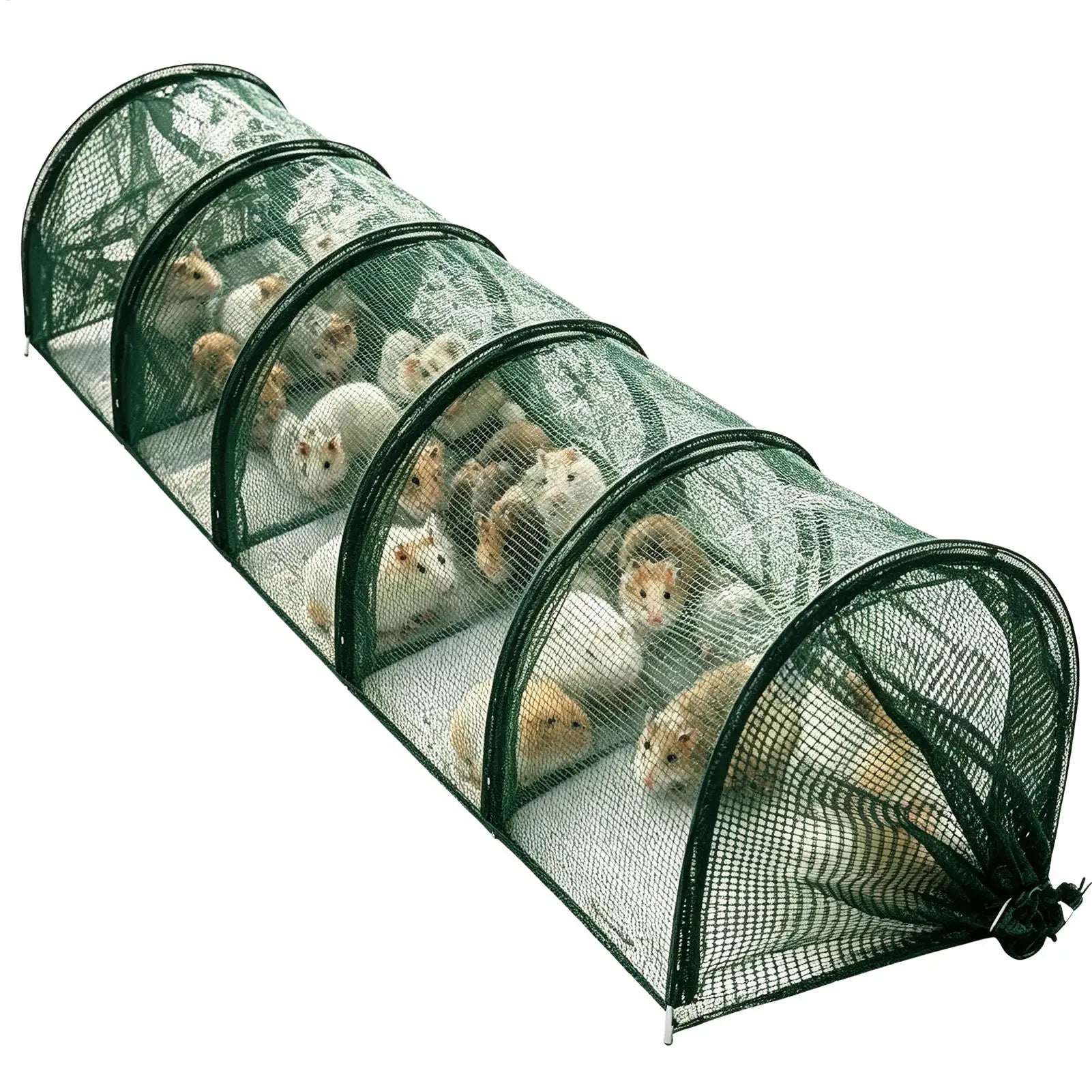 Chicken Tunnel Foldable Long Quick Installation Flexible Yard Outside Chicken Tunnels for Ducks Geese Rabbits Small Pets Chicks Qme