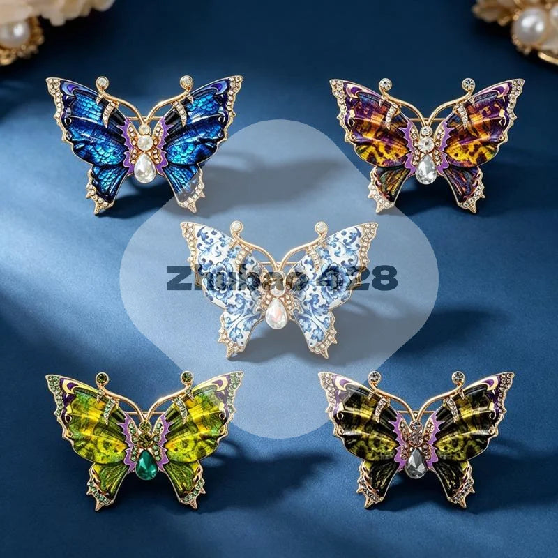 1Pcs Clothing Pin Baroque Luxury Butterfly Design Brooches For Men And Women Fashion Jewelry Accessories Qme