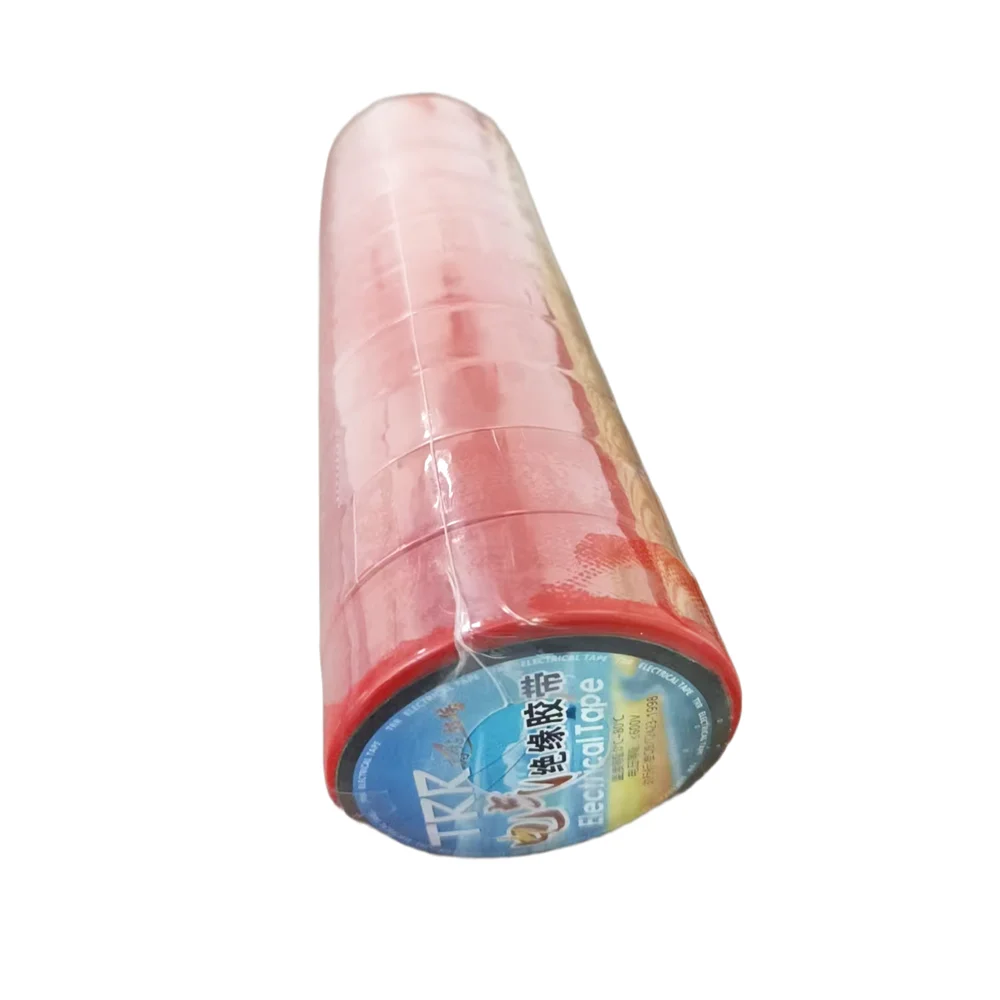 PVC colored electrical tape is waterproof, flame-retardant, insulated, and environmentally friendly Qme Red 10Roll 12M 18mm