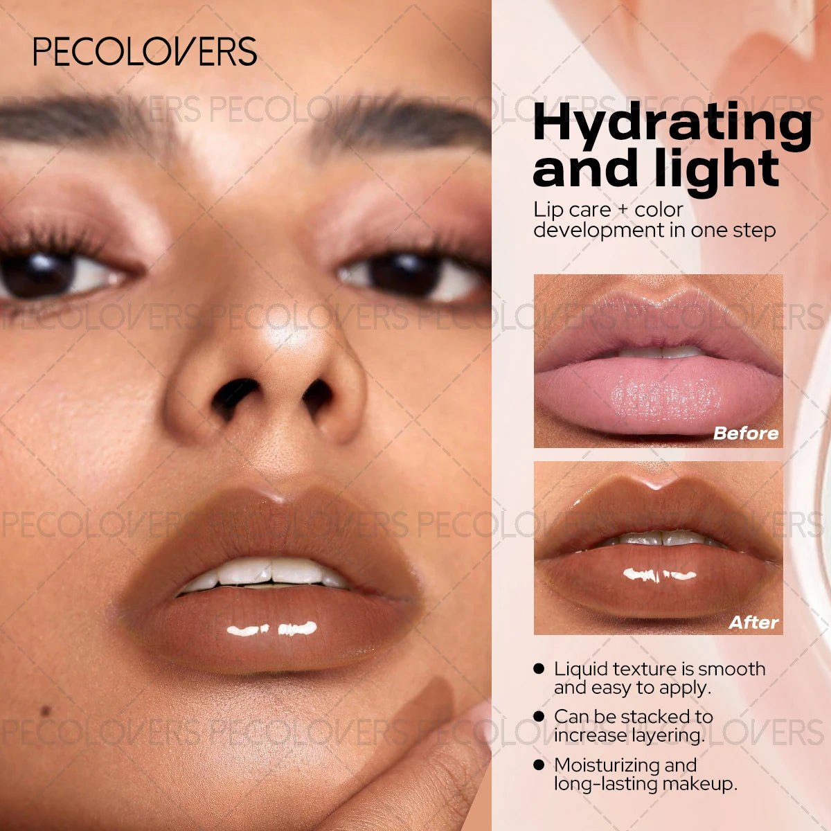 Hydrating Highlight Lip Oil Glaze Silky Moisturizing Gloss Balm Qme