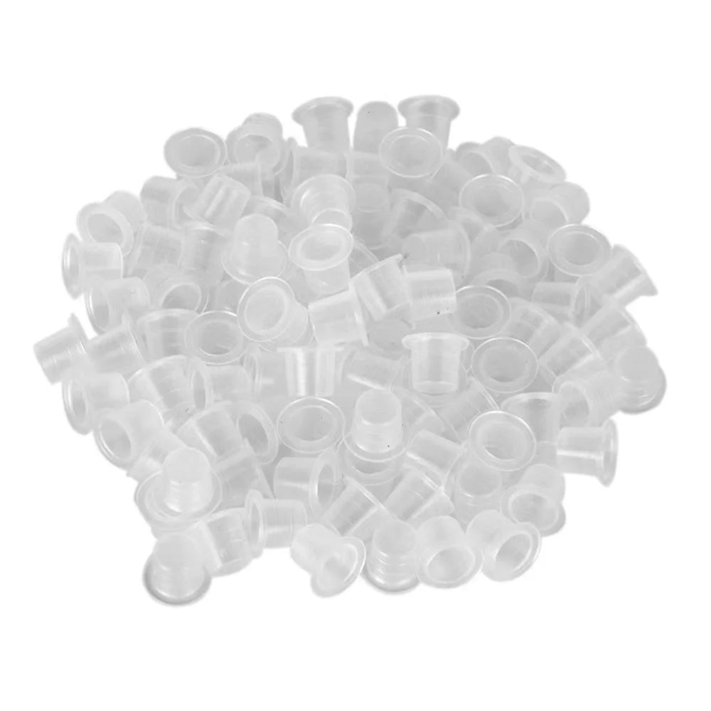 New 1000pcs 8mm White Steady Self-Stand Tattoo Ink Cups Small Size Tattoo Ink Cup Cap Supply WSIC8-1000# Qme