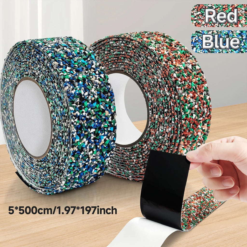 High Adhesion Anti-Slip Tape Red/Blue for Swimming Pool Boat Staircase Bathroom - Safe Traction with Temperature Resistance Qme