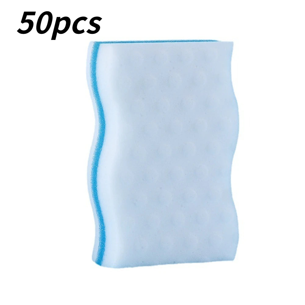 Multi-Purpose Kitchen Scouring Pad Reusable Washable Cleaning Sponge Perfect for Dish Washing & Streak-Free Glass Cleaning Qme 50PCS