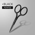 Z'LRAQI BEAUTY Rose Gold Eyebrow Scissors Eyelash Stainless Steel Qme black
