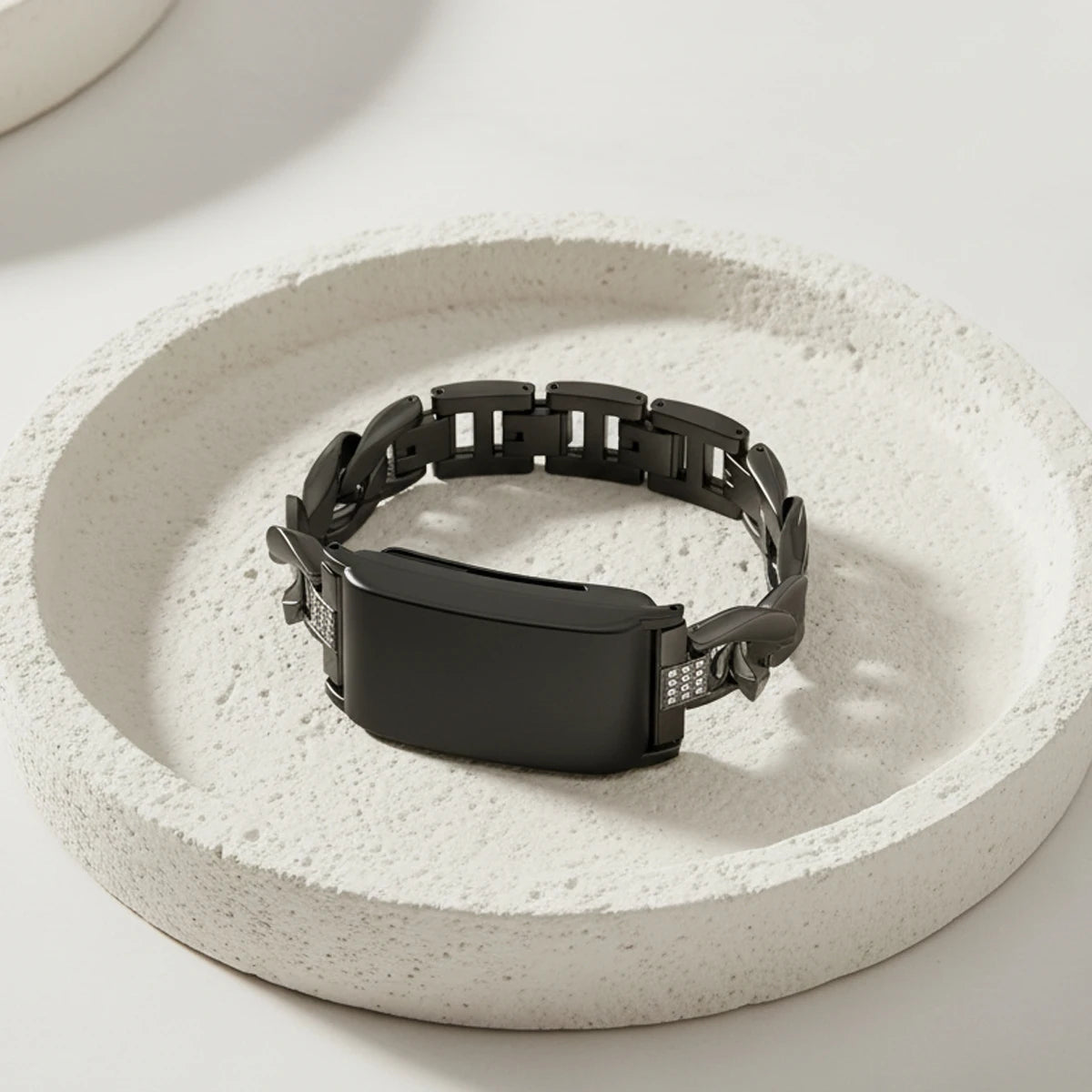 Women Metal Strap for Whoop 4.0 Lady Steel Bracelet Wristband Diamond-Studded Denim Chain for Whoop 4.0 Qme