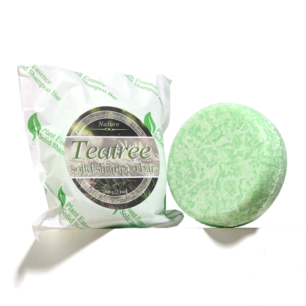 Tea Tree Essential Oil Shampoo Soap Deep Cleaning Hair Care Silicone Qme tea tree