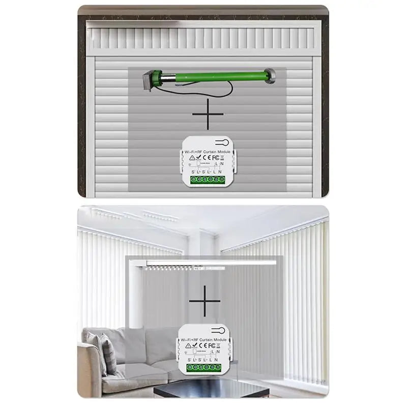 Wifi RF Smart Curtain Switch Module Remote Timer Control Scene Linkage Qme B