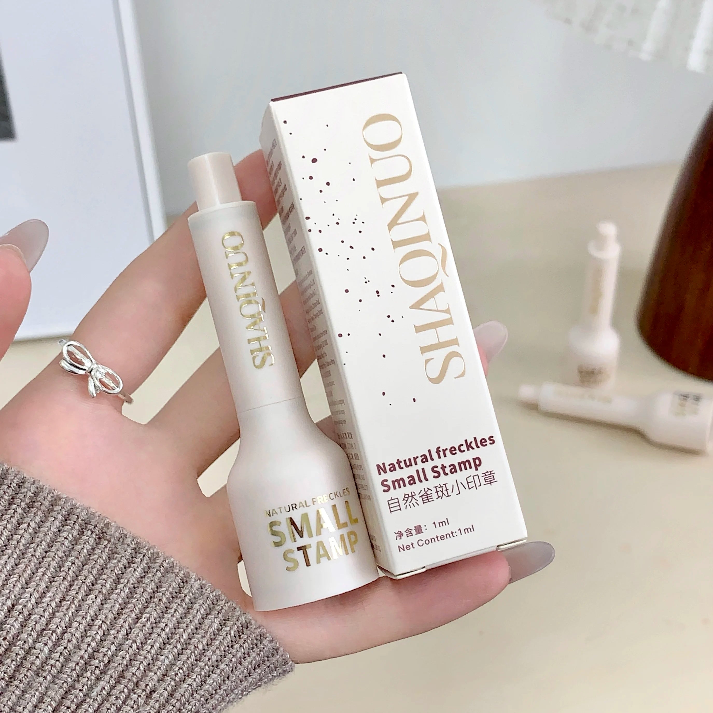 Liquid Air Cushion Freckle Stamp Pen SHAQINUO Five-point Head Natural Qme