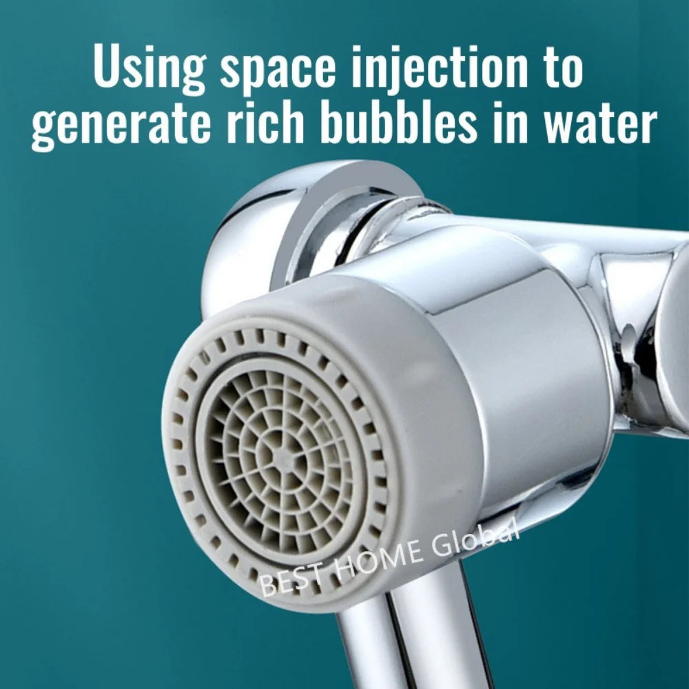 New 1080° Universal Rotation Faucet Sprayer Head For Washbasin Faucet Extender Splash Bubbler Nozzle Kitchen Tap 22/24mm Adaptor Qme