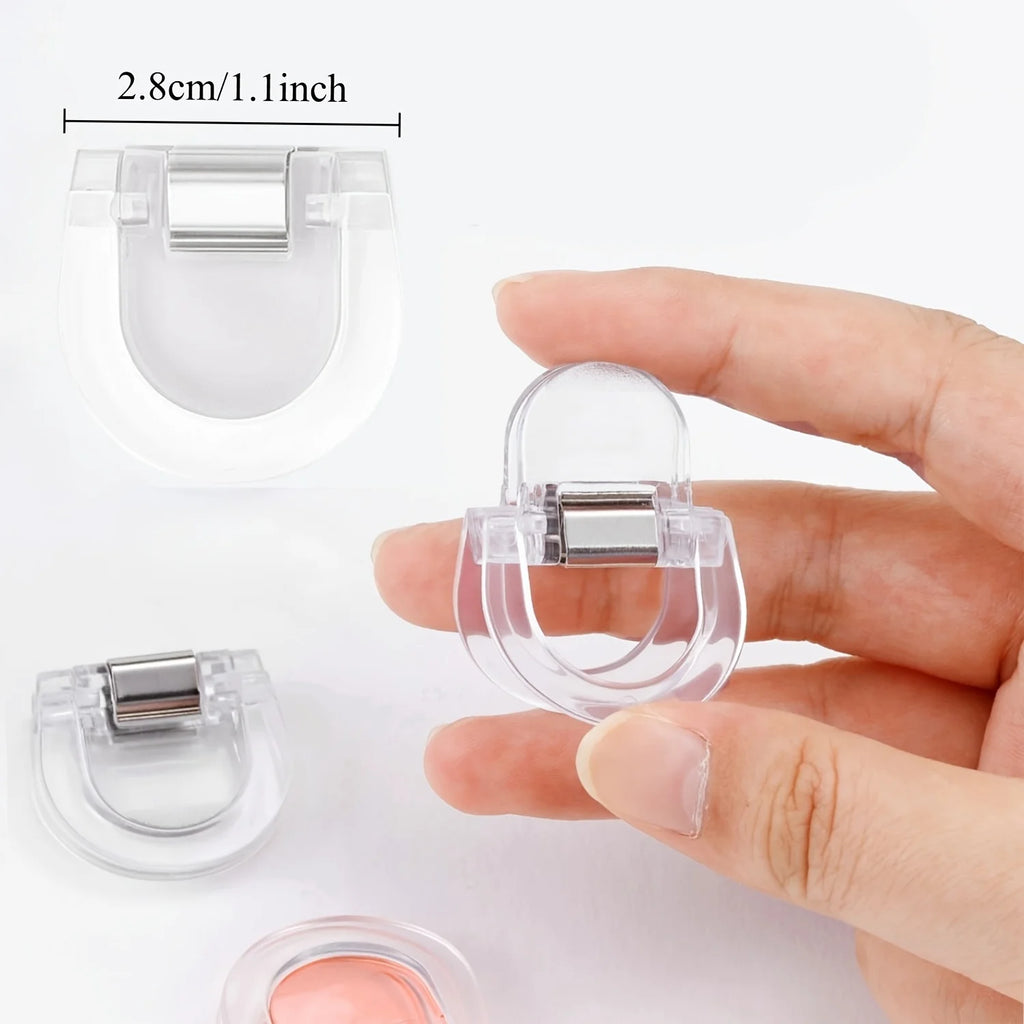4/6Pcs transparent seamless invisible pants clip, suitable for jeans, wide-leg pants - anti-mopping, trouser foot fixing clip Qme